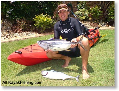 kayak fishing yellowfin tuna